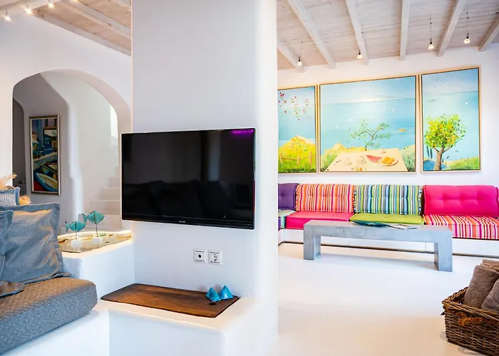 Villa Melangio 6 Br Private Pool&sea View - Aleomandra Mykonos Agios Ioannis Diakoftis