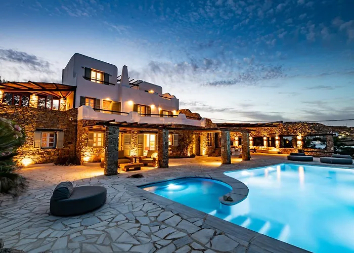 Villa Melangio 6 Br Private Pool&sea View - Aleomandra Mykonos