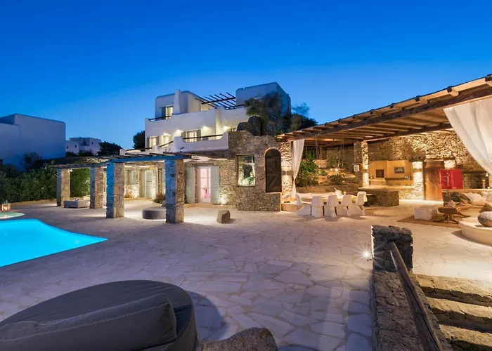 Vila Melangio 6 Bedroom Villa Private Pool & Sea View - Aleomandra Mykonos *