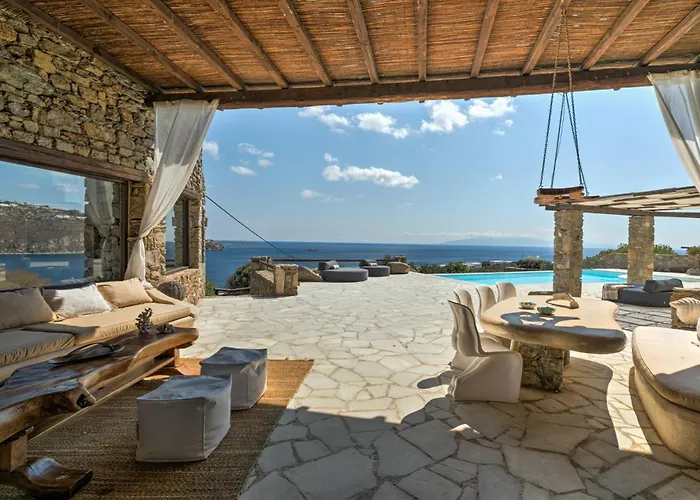 Melangio 6 Bedroom Private Pool & Sea View - Aleomandra Mykonos فيلة Agios Ioannis Diakoftis