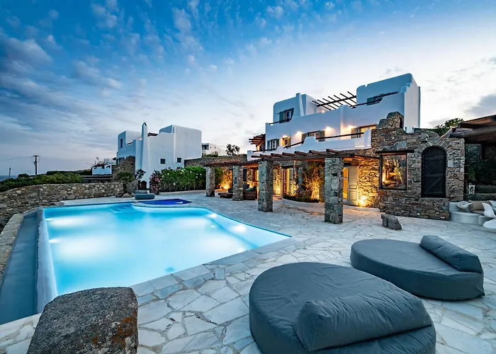 Melangio 6 Bedroom Villa Private Pool & Sea View - Aleomandra Mykonos Vila *